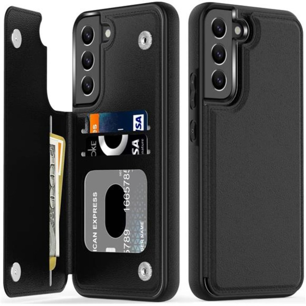 Galaxy S22 Case,Luxury Flip Folio Leather Wallet Case Cover with Card Slots